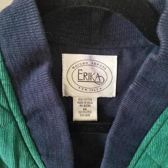 Erika Classics Plaid Shirt and Corduroy Vest M/L - Picture 9 of 10